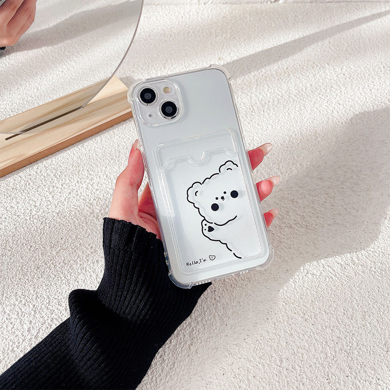 ธรรมดาผู้ถือบัตรหมีแฟนซี Soft Case Hp redmi 15C F7 C85 A5 C71 13X C75 15 Pro Note 14 Plus 14C C75 13