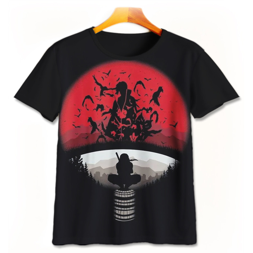 Naruto Itachi Itachi Anime T-Shirt-5-designWD Boys Girls เสื้อยืดอายุ 1 - 12 ปี 3D ภาพยนตร์อะนิเมะเส