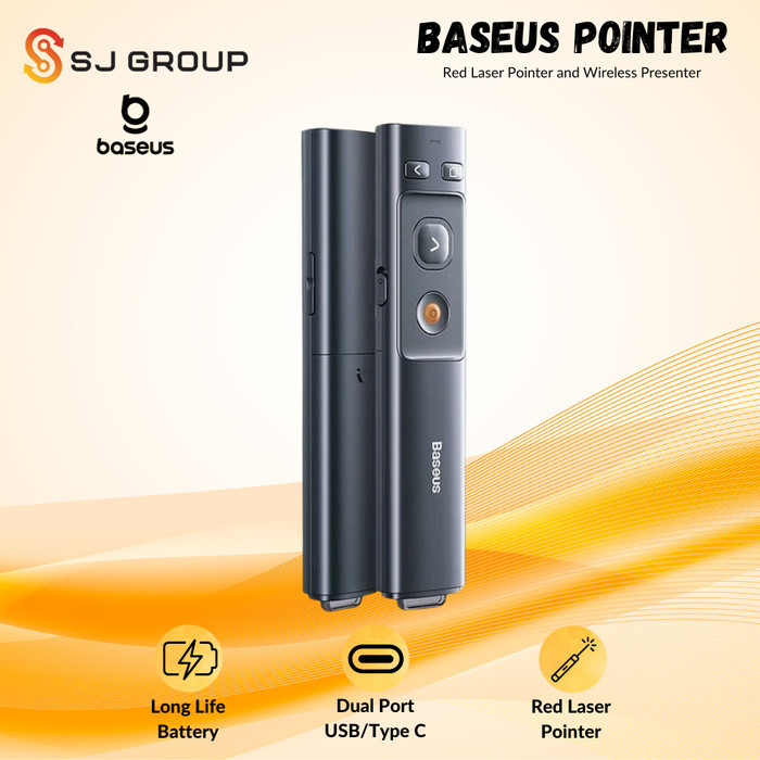 ล่าสุด - Baseus Laser Pointer Orange Dot Wireless Presenter การนําเสนอเลเซอร์สีแดงรีโมทคอนโทรล Ppt