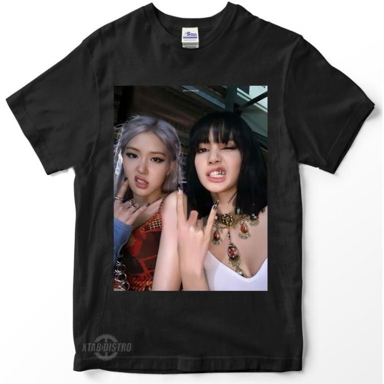Lisa X Rose Metal Goddess Premium Blackp1Nk เสื้อยืด Kpop
