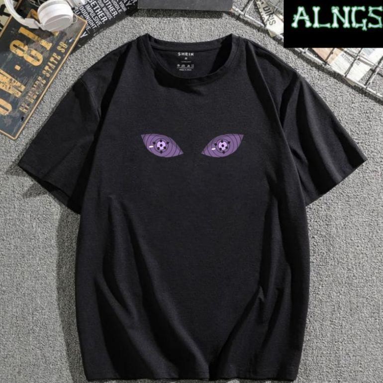นารูโตะตาเสื้อยืดอะนิเมะเสื้อผ้า Mangekyou Sharingan Rinnegan Byakugan Rinne Sharin1Gan Clan Uciha M