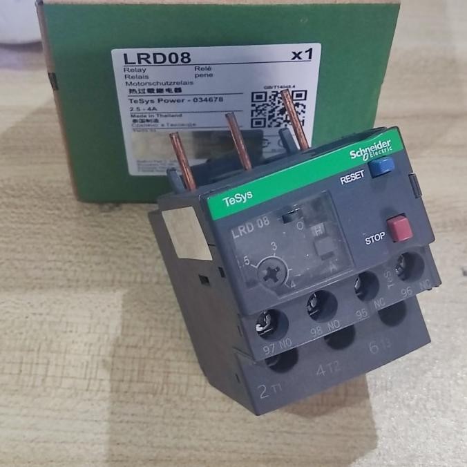 รีเลย์โอเวอร์โหลดความร้อน Lrd08 (2.5-4A) LRD 08