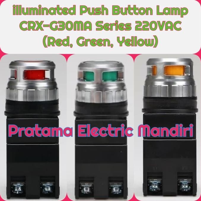 HANYOUNG NUX โคมไฟปุ่มกด CRX-G30MAG CRX-G30MAR CRX-G30MAY 220VAC