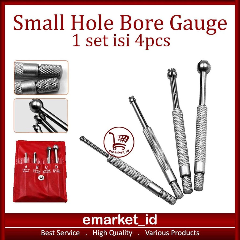 EM ขนาดเล็กรู Bore Gauge 3-13 มม. 4in1 AH77 / Full Ball Telescopic / Gage Gages Type Gauge / Telecop