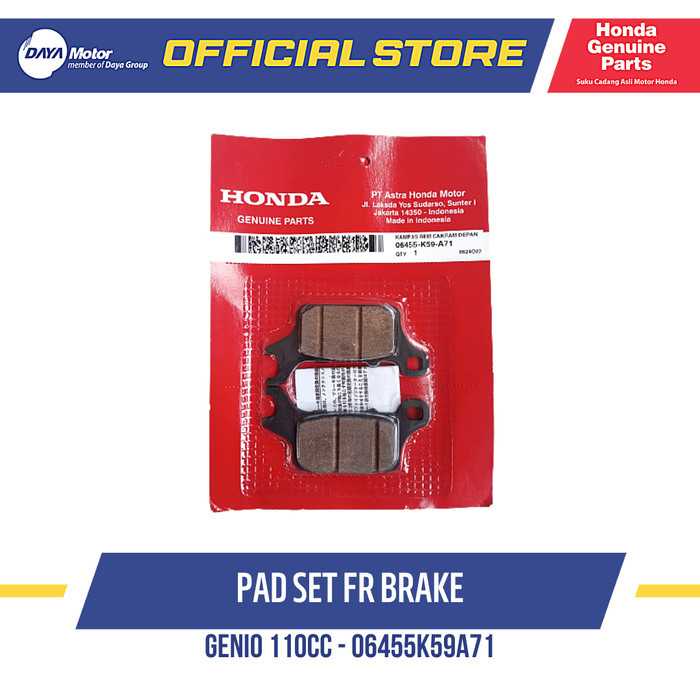 ผ้าเบรคหน้า (FR ชุดผ้าเบรค) GENIO, VARIO 125 eSP 06455K59A71