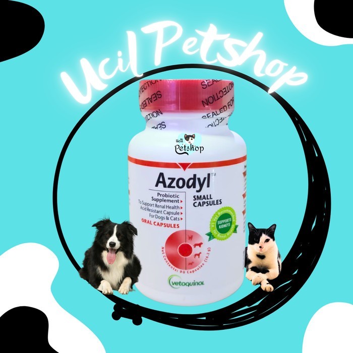 Azodyl Vetoquinol USA อาหารเสริมไต สุนัข แมว (ECER ต่อ 10 แคป)