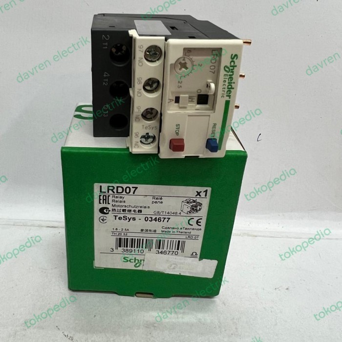 SCHNEIDER ชไนเดอร์ โอเวอร์โหลดรีเลย์ Lrd07, 1.6-2.5A