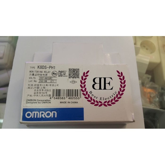 Hase รีเลย์ Omron K8Ds-Ph1. Omron K8Dsph1 รีเลย์เฟสควบคุม / K8Ds