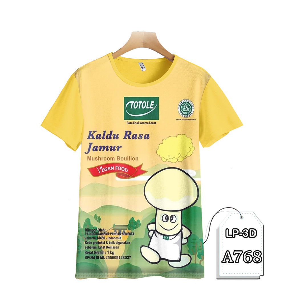 TOTOLE BROTH MUSHROOM รสเสื้อยืดครัวเครื่องเทศผู้ใหญ่เสื้อยืด 3D การพิมพ์แฟชั่น Cool และอินเทรนด์เสื
