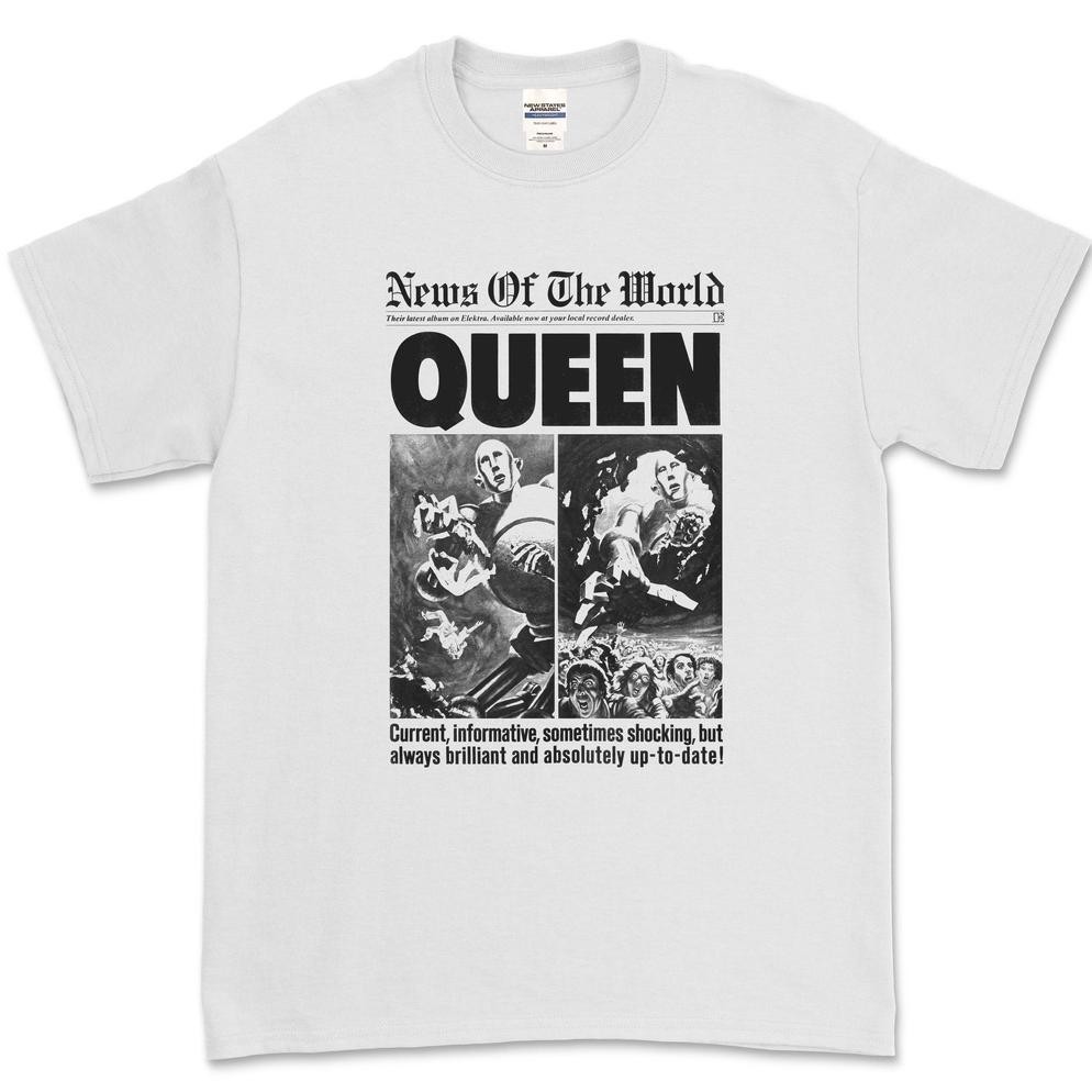 เสื้อยืด Queen News Of The World เสื้อยืดใหม่ล่าสุด