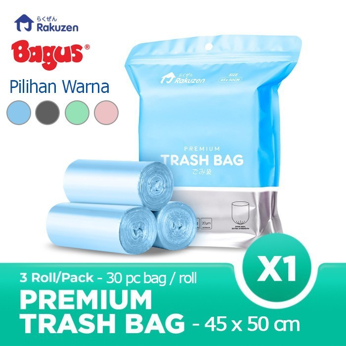 ถุงขยะพรีเมี่ยม Rakuzen 45 x 50