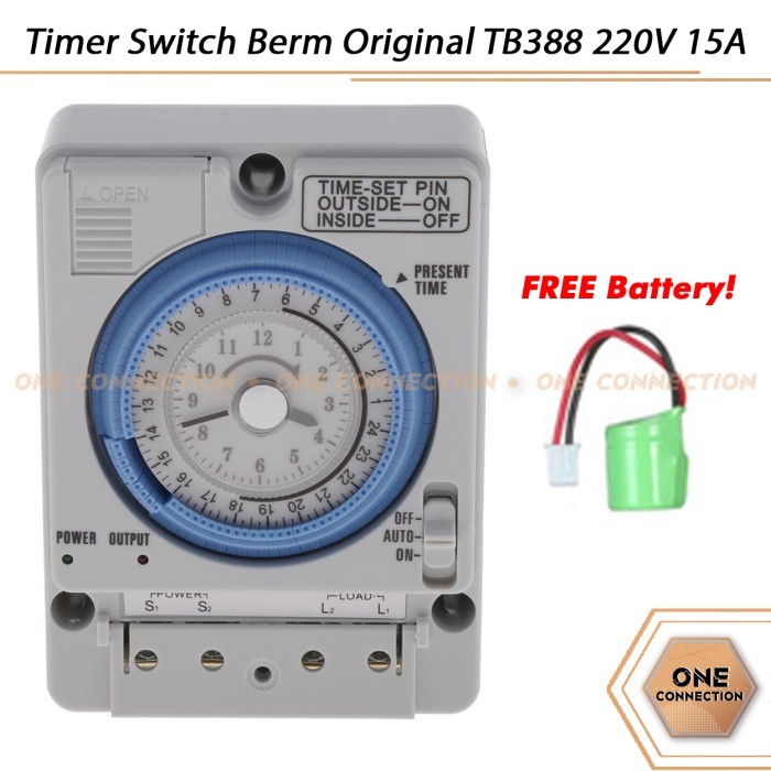 สวิตช์จับเวลา Berm Original TB388 220V 15A ไม่ใช่ Panasonic TB38809NE7