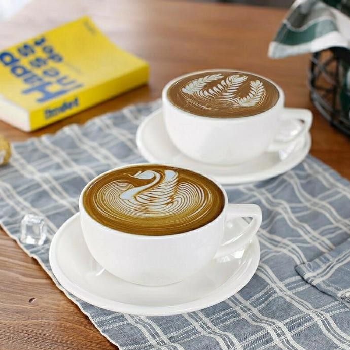 Latte Cappuccino สีขาว 25Cl Cup/ Art Latte Cup จานรอง Blanc Cs/Og