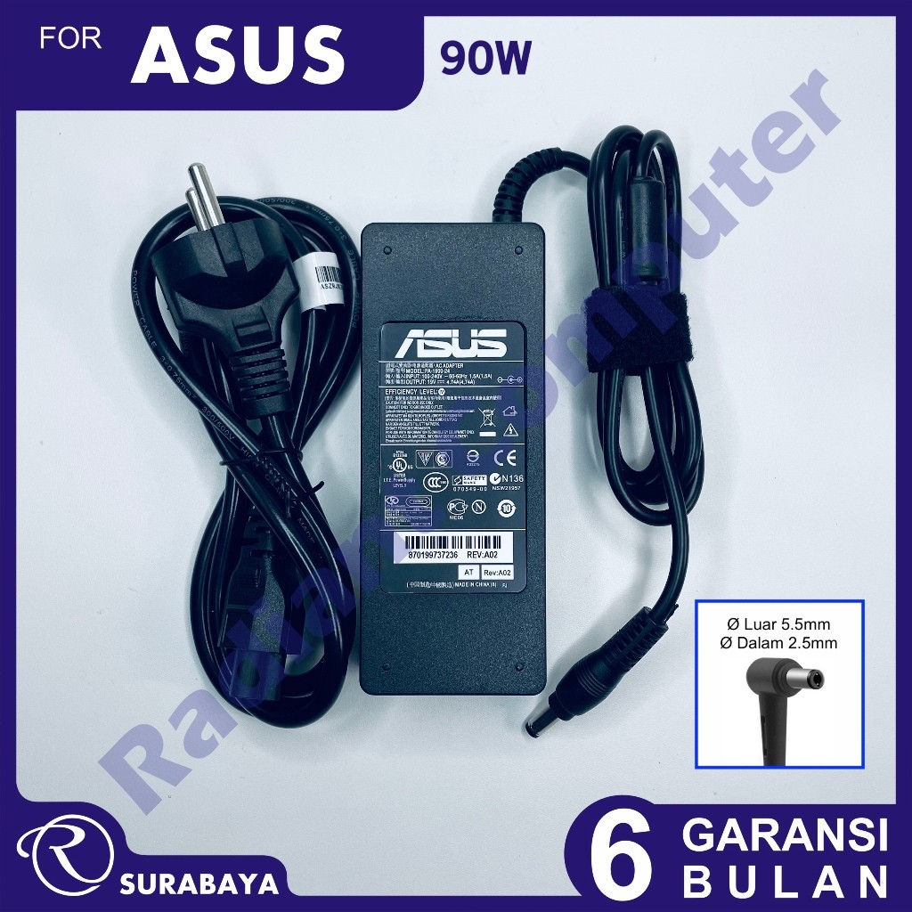 อะแดปเตอร์ชาร์จ Asus N53 N53D N53J N53T N55 N55S N541 N541L