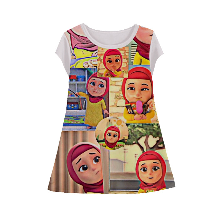 ชุดการ์ตูนเด็กแขนสั้นการ์ตูน 3D พิมพ์ Nussa Rara Tunic-Nusara-5-designWD Limited Edition สําหรับเด็ก