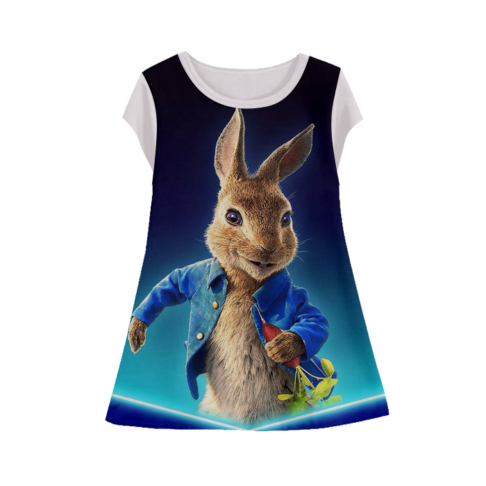 ชุดฟิล์มแขนสั้นเด็ก 3D พิมพ์ Peter Rabbit Tunic-PeterRabbit-4-designWD Limited Edition สําหรับเด็กอา