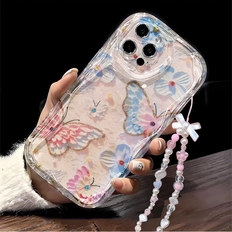 MERAH ผีเสื้อสีชมพูโฮโลแกรมสีสันสดใส Hp Samsung A35 5G A55 5G A15 A25 5G A54 A05Sa12 A72 A04E A34 M1