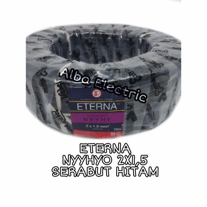 HITAM SAVE Eterna สายไฟ 2x1.5 ไฟเบอร์ ราคา Permeter สีดํา NYY HYO 2x1.5