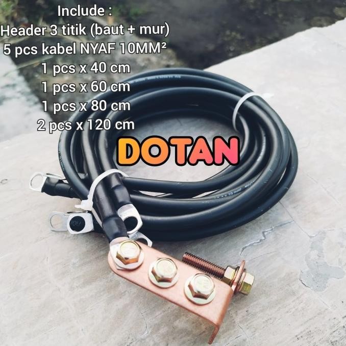 - 3 POINTS 5 NYAF CABLE 10MM GROUND WIRE KIT สายกราวด์รถยนต์