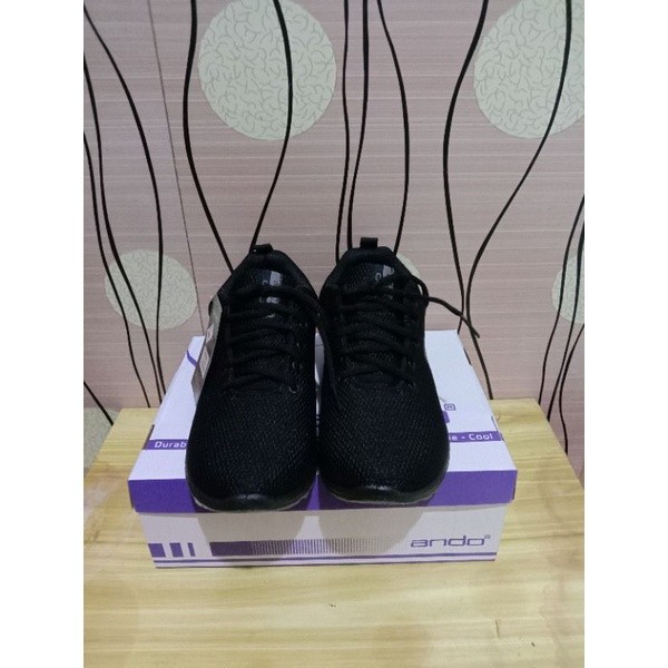 ! Ando Black School Shoes with Laces/Ando Flano Shoes/Ando Bsc21/Ando Mia