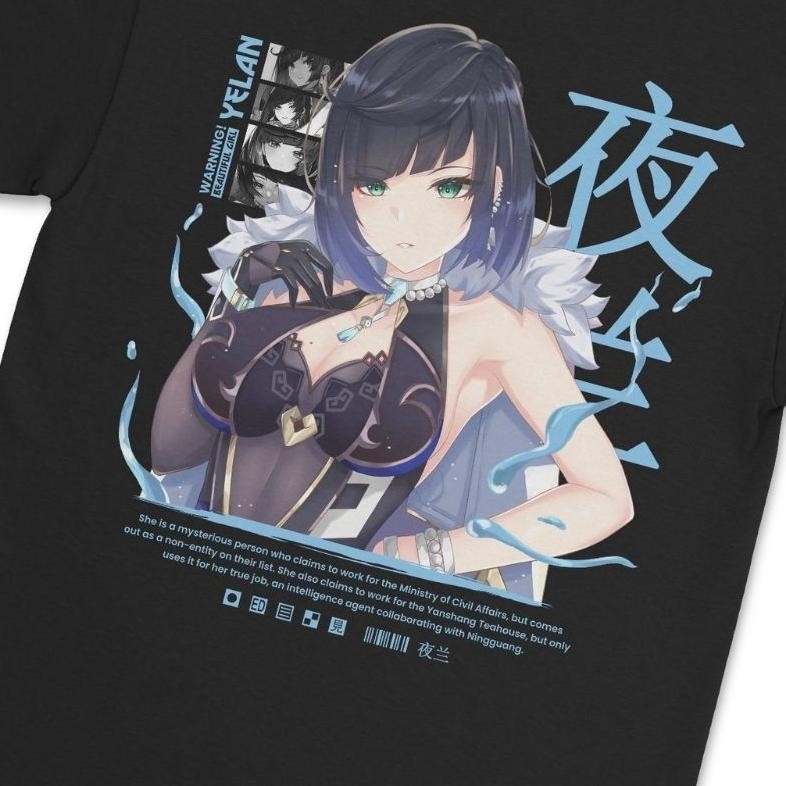เสื้อยืดเกมตัวละคร Genshin Impact Yelan Hydro Distr