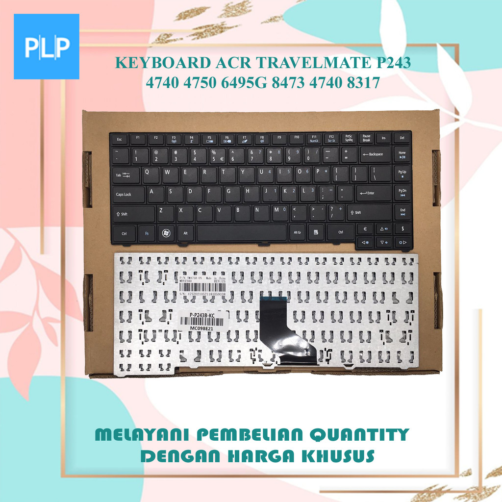 ACR Travelmate P243 4740 4750 6495G 4740 8473 แป้นพิมพ์แล็ปท็อปสีดํา
