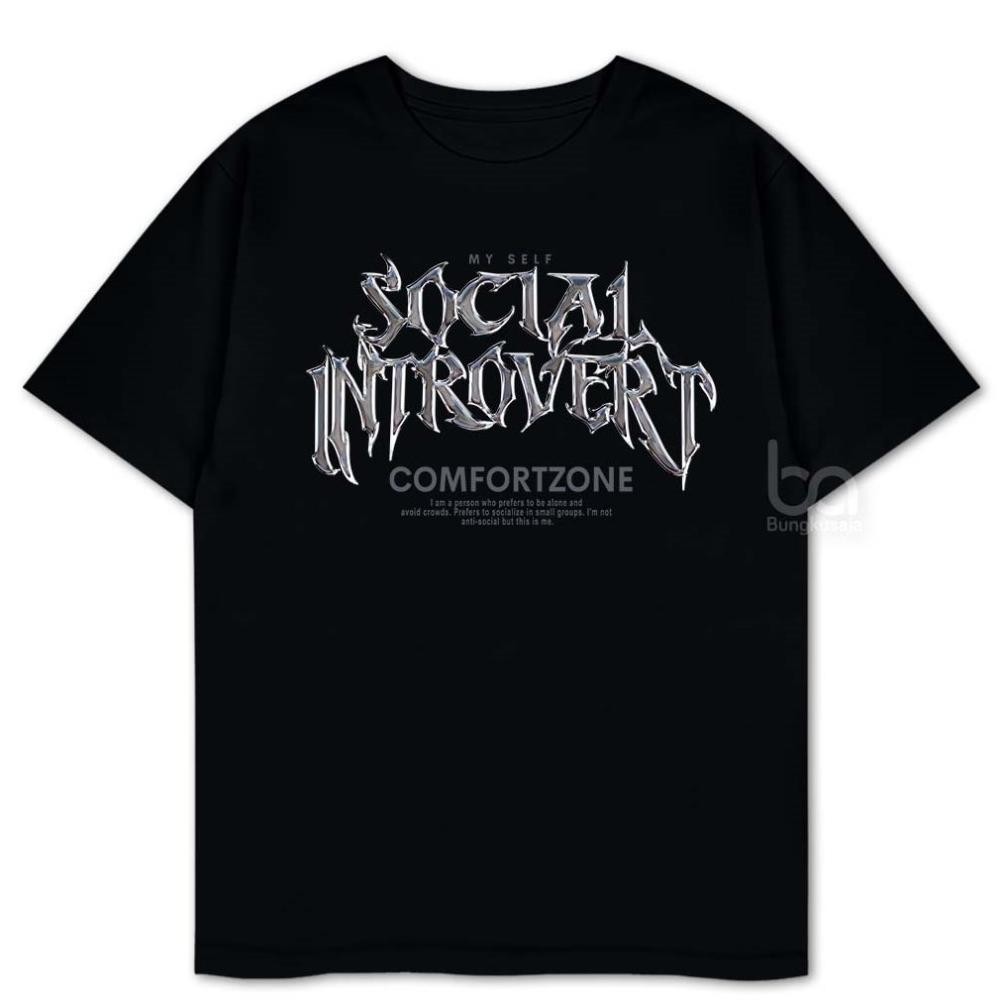 เสื้อยืด Social Introvert Comfortzone A4378