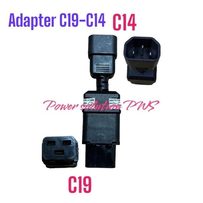 อะแดปเตอร์สายไฟ Ac plug Ups C14 ถึง C19 / C19 - C14 / C14 ถึง C19 16A 250V Ac / Ac อินพุต converter 