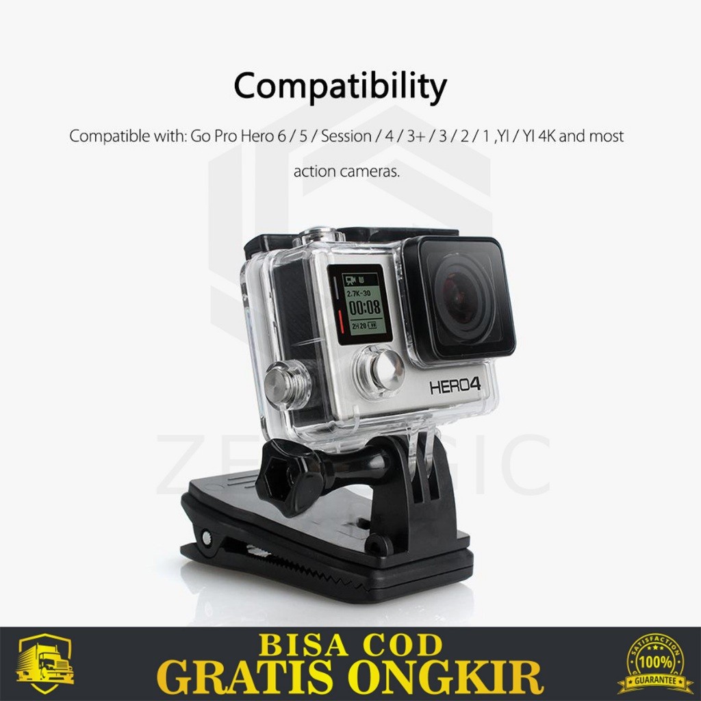 UNIVERSAL ACTION Camera CLIP CLAMP COVER หมุนได้ ABS MULTI CAM