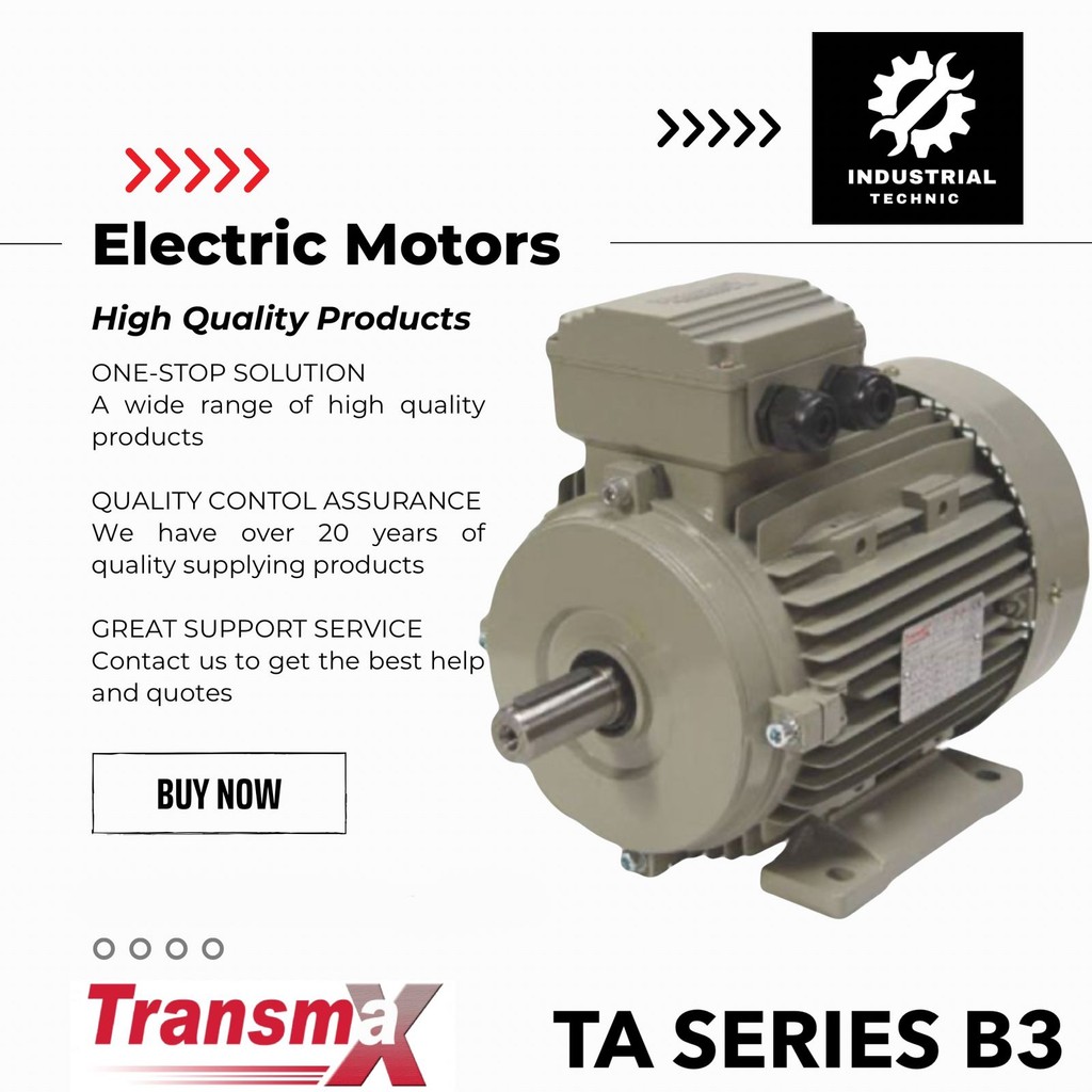 TRANSMAX TA 4P 0.06KW 0.09HP 3PHASE 380V B3 ELECTRIC MOTOR DYNAMO / ELECTRO MOTOR 3 PHASE / ELECTRO 