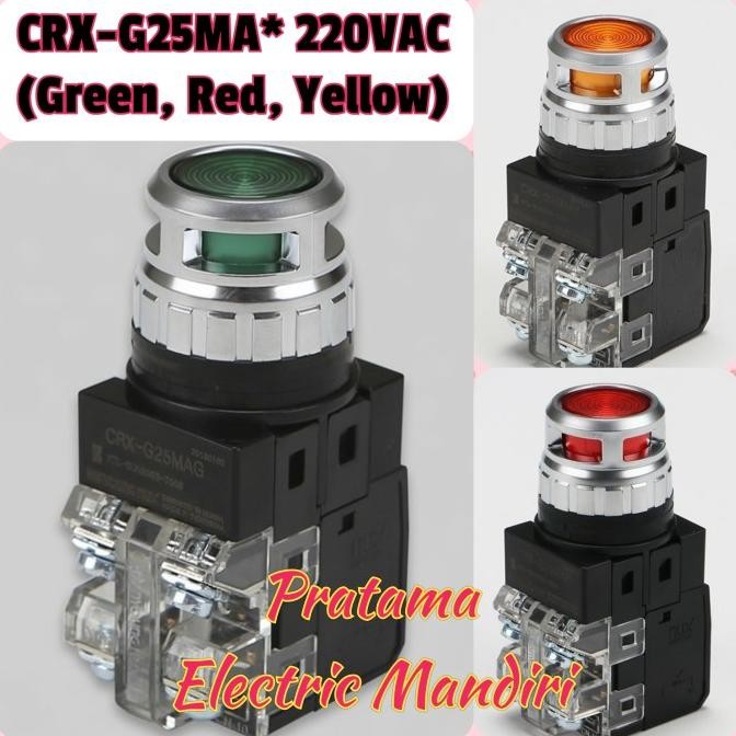 HANYOUNG NUX โคมไฟปุ่มกด CRX-G25MAG CRX-G25MAR CRX-G25MAY 220VAC