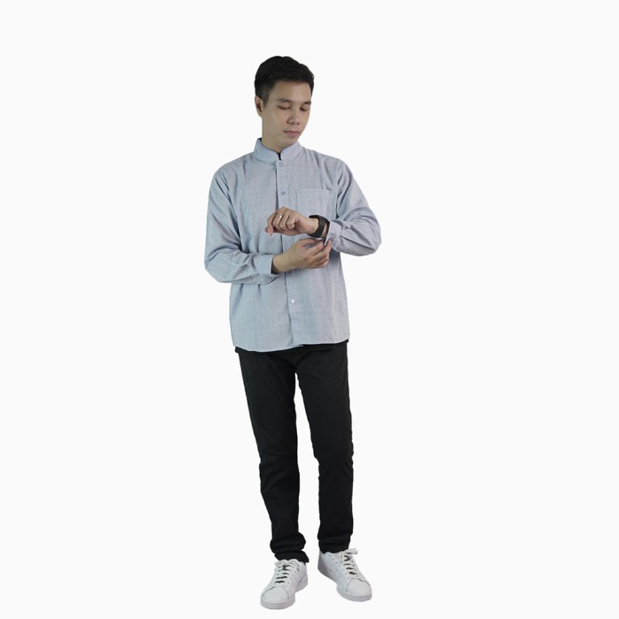 KAMEJA เสื้อเชิ้ตเนื้อมะพร้าวแขนยาวผู้ชายมุสลิม วัสดุมีลวดลาย - Jfashion Amir ส่วนลดจัดส่งฟรี