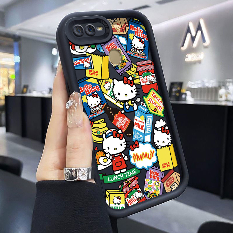 HP เคสโทรศัพท์สําหรับ OPPO A7 A5s A12 A12S A11k A5 A3s A12E Realme C1 กรณีเคสโทรศัพท์ Kitty ขนม Soft