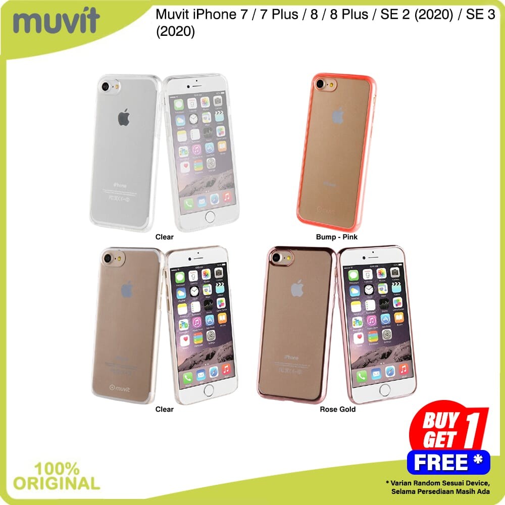 LAYAR ซื้อ 1 แถม 1 สุ่มฟรี - ตัวป้องกันหน้าจอ MuVit iPhone 7 / 8 / SE 2 (2020) / SE 3 (2022) กระจกนิ