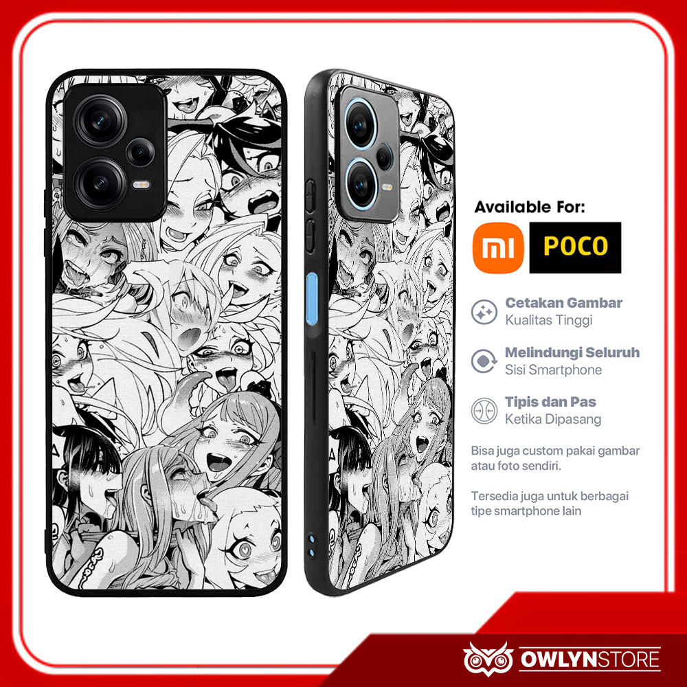 เคสปลอก Xiaomi Redmi Note 13 12 11 10 Pro Plus 5G Ahegao Face Manga YL0772