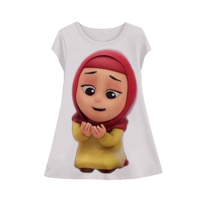 ชุดการ์ตูนเด็กแขนสั้นการ์ตูน 3D พิมพ์ Nussa Rara Tunic-Nusara-3-designWD Limited Edition สําหรับเด็ก