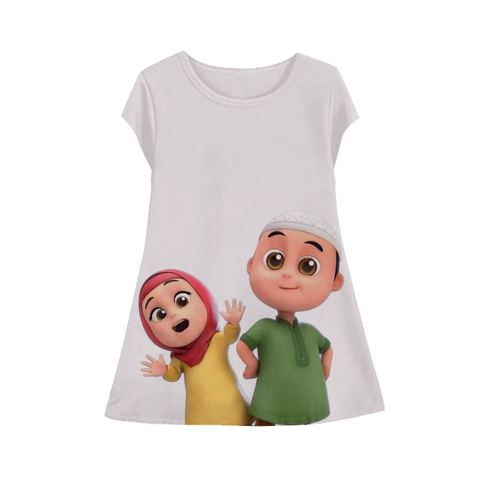 ชุดการ์ตูนเด็กแขนสั้นการ์ตูน 3D พิมพ์ Nussa Rara Tunic-Nusara-4-designWD Limited Edition สําหรับเด็ก