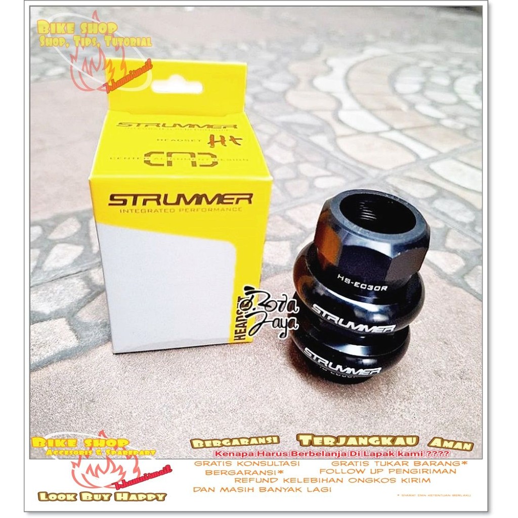 STRUMMER EC30R ชุดหูฟังคอมาตรฐาน 26.8-22.2 มม.แบริ่งโลหะผสมสีดํา MTB BMX จักรยาน