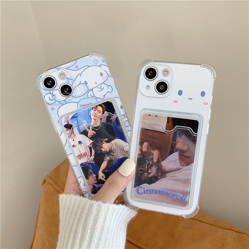 แฟนซี Cinnamoroll การ์ตูนผู้ถือบัตรปลอกอ่อน Hp Oppo C75 C75x หมายเหตุ 60 60x Reno 13F 13 A60 A3 Pro 