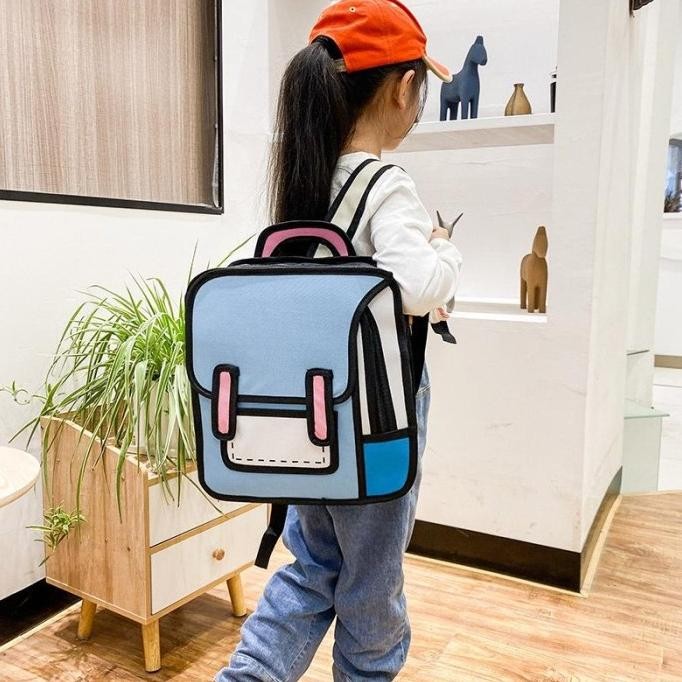 3D CARTOON BACKPACK BAG สําหรับ PRIMARY CHILDRENS SCHOOL BAG 3 DIMENSIONS CARTOON BACKPACK 2D GT