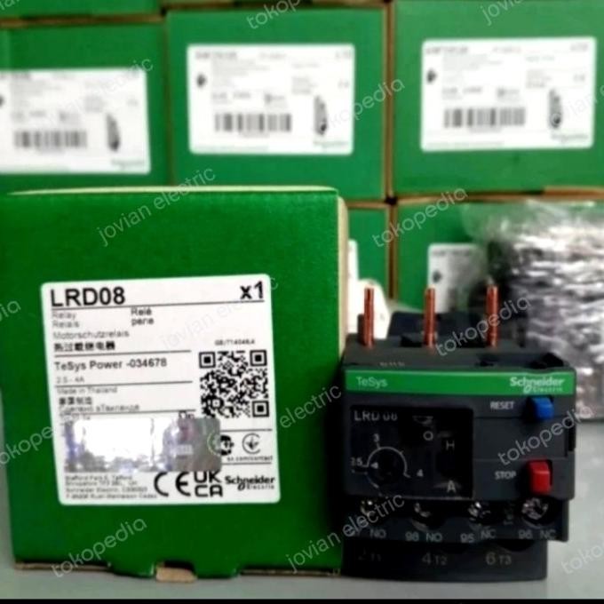 SCHNEIDER เครื่องโอเวอร์โหลดความร้อน LRD08/08