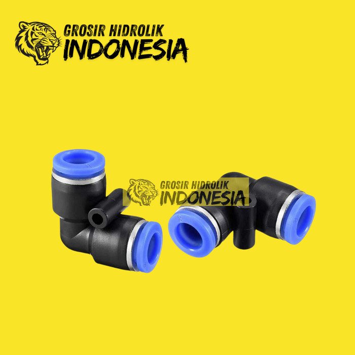 PV 6 FITTING ELBOW PNEUMATIC SLIP LOCK HOSE TO HOSE 6MM X 6MM