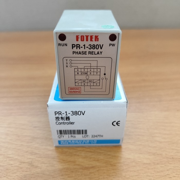 รีเลย์เฟส Fotek PR-1-380V Pr1 PR 1 380Vac Failure Controller 380V