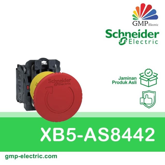 ปุ่มกดฉุกเฉิน Schneider XB5-AS8442 dia.22mm