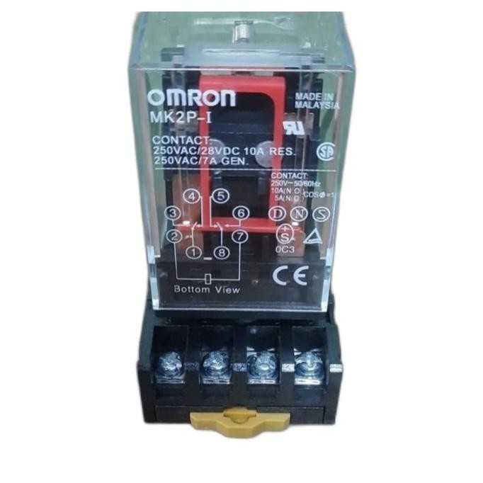 รีเลย์ Omron MK2P 220V + ซ็อกเก็ต 220V / MK2P-1 8 PIN