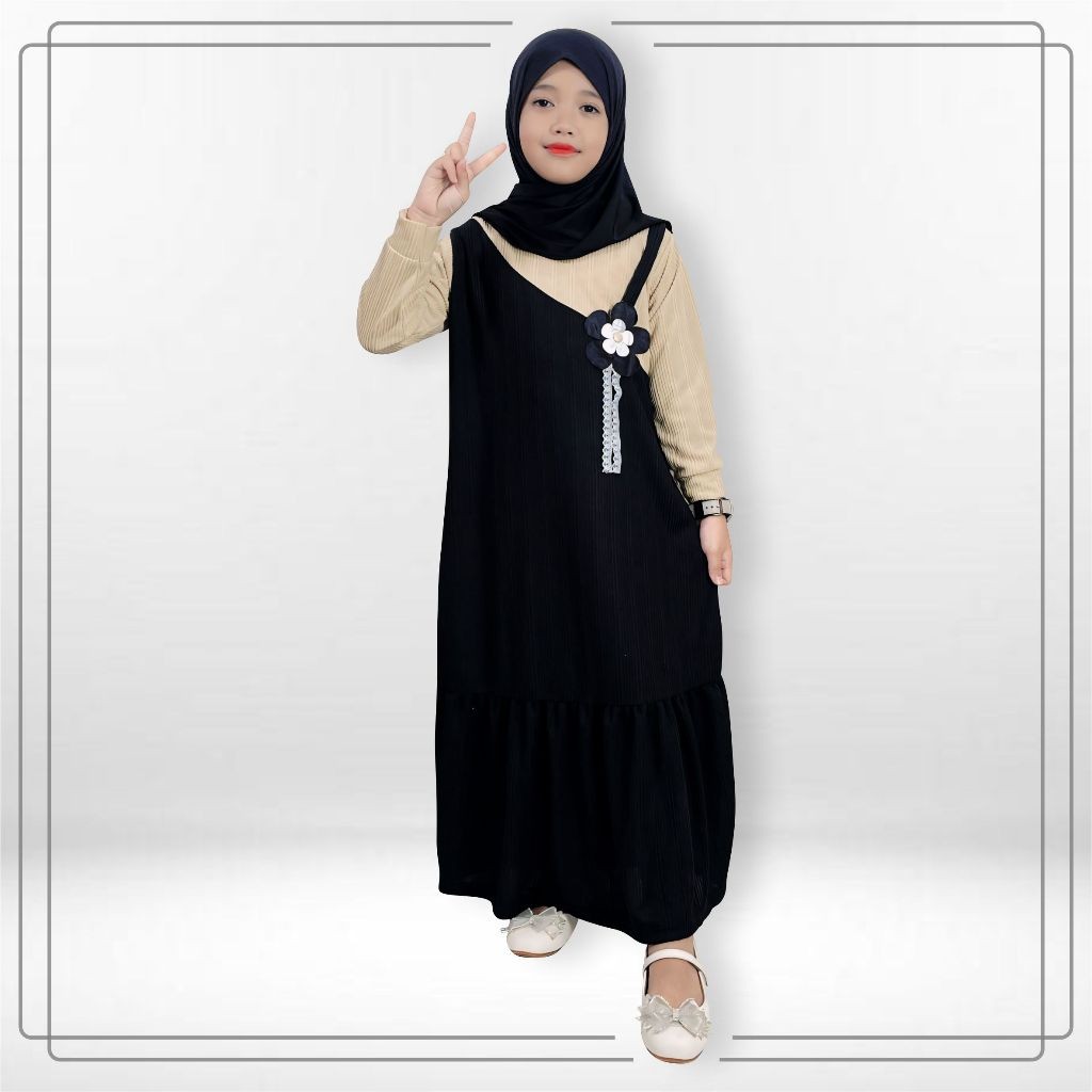 หญิง Gamis 5 7 8 12 ปี Eid 2025 Bajukurung 9 ปีชุดเด็กมาเลย์สวย Syari Midi เสื้อผ้ามุสลิมสําหรับวัยร