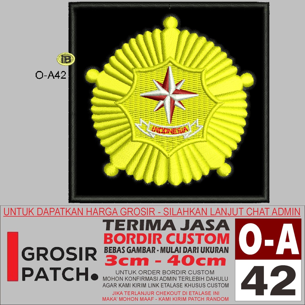 O-A42 BIOCITA FORMICA โลโก้ EMBROIDERY PATCH - WHOLESALE REVIEW/TESIMONI PATCH