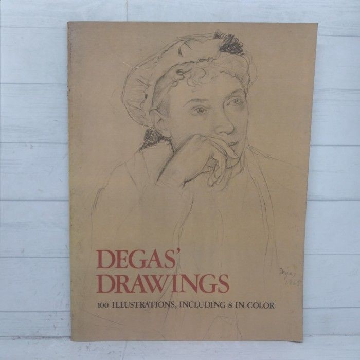 Degas Drawings 100 ภาพประกอบรวมทั้ง 8 สี Book Art Softcover