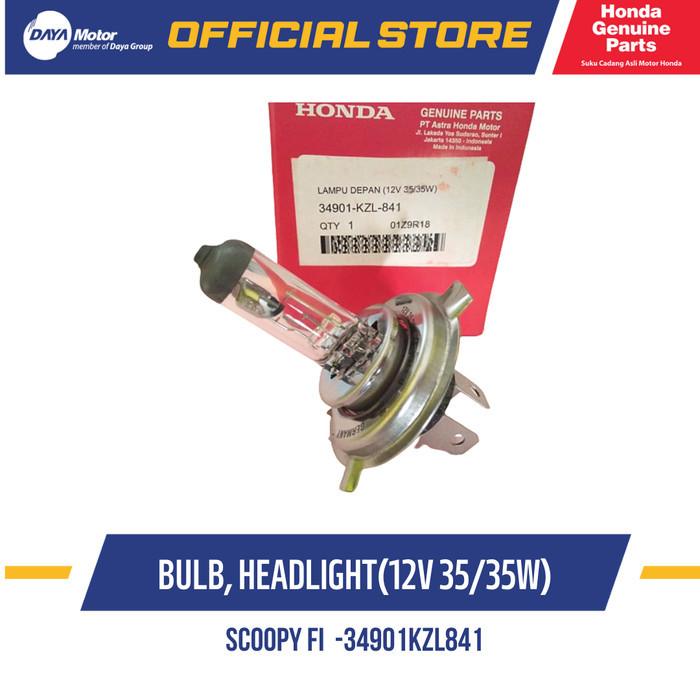 หลอดไฟหน้า (12V 35/35W) HONDA SCOOPY FI 34901KZL841