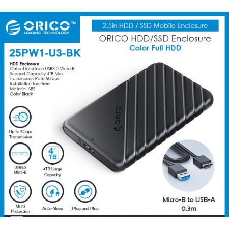 [SDW] pekanbaru/ORICO 2.5 INCH USB3.0 MICRO-B HARD DRIVE ENCOURE - 25PW1-U3